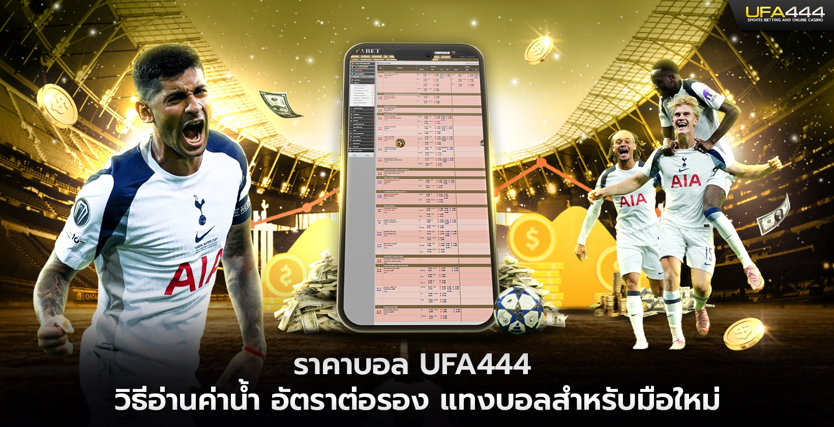 ราคาบอล ufa444 วิธีอ่านค่าน้ำ อัตราต่อรอง แทงบอลสำหรับมือใหม่