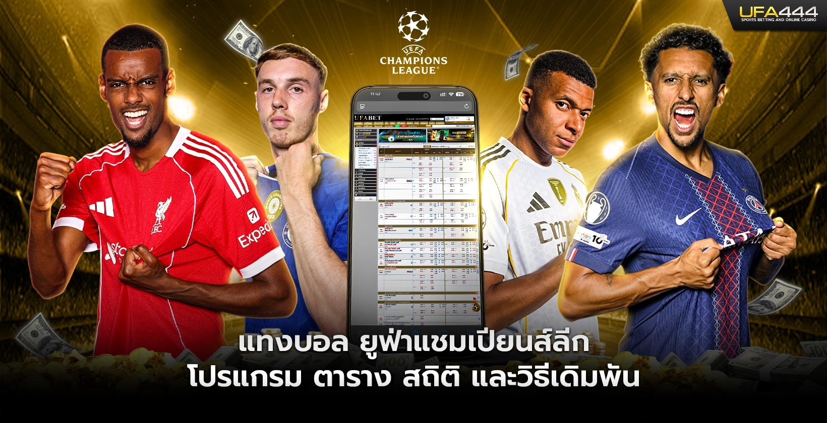 แทงบอล ยูฟ่าแชมเปียนส์ลีก โปรแกรมและวิธีเดิมพัน